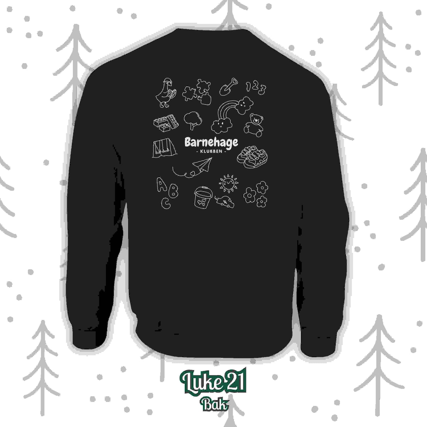 21 - Barnehageklubben genser (sort)