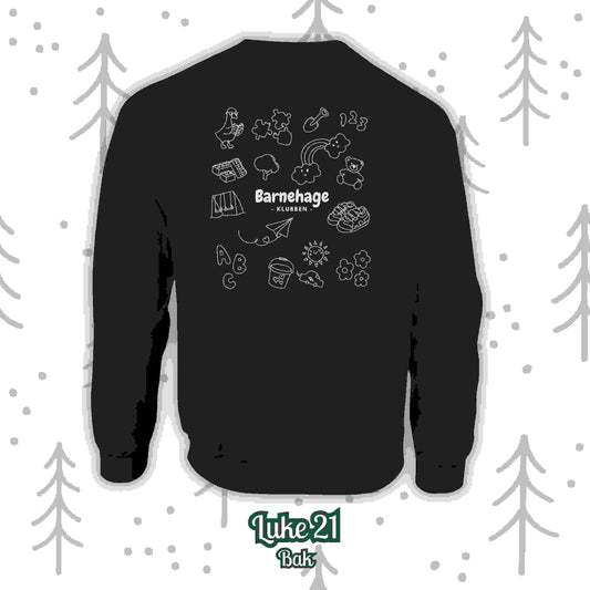21 - Barnehageklubben genser (sort)
