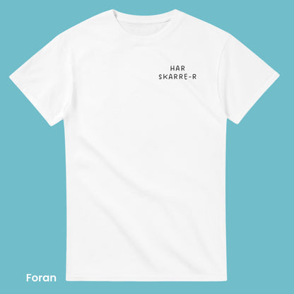 Kristiansand og Sørlandet. Til de som har skarre-r, sier javel, se det!. Morsom og kreativ gave ide til den som har alt. Hvis unisex t-skjorte med håndtegnet Kristiansand tema bakpå. 